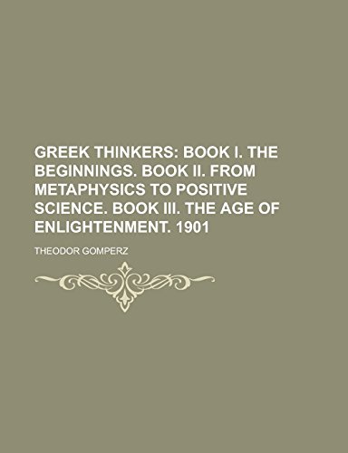 Beispielbild fr Greek Thinkers zum Verkauf von ThriftBooks-Dallas