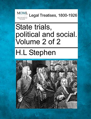 Stock image for State Trials, Political and Social. Volume 2 of 2 for sale by Lucky's Textbooks