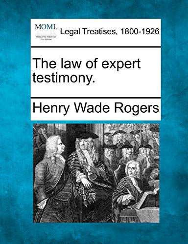 Beispielbild fr The Law of Expert Testimony. zum Verkauf von Ebooksweb