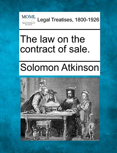 Imagen de archivo de The law on the contract of sale. a la venta por Lucky's Textbooks