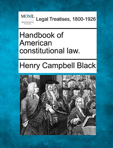 Stock image for Handbook of American constitutional law. for sale by Lucky's Textbooks