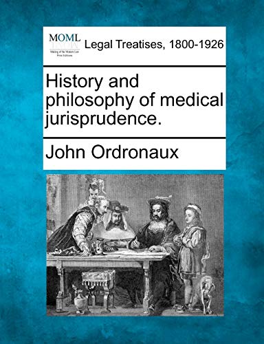 Stock image for History and Philosophy of Medical Jurisprudence. for sale by Lucky's Textbooks