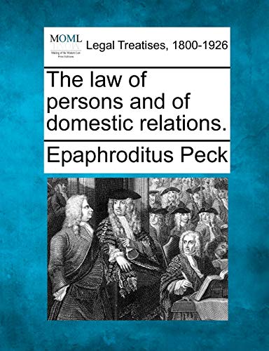 Imagen de archivo de The law of persons and of domestic relations. a la venta por Lucky's Textbooks