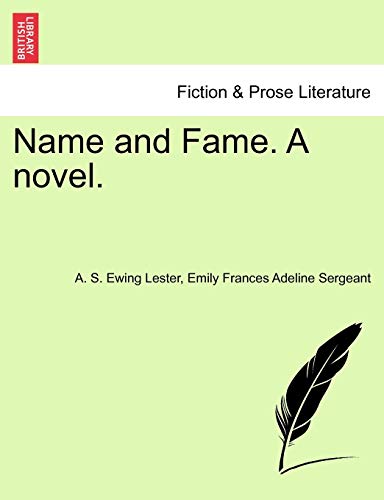 Stock image for Name and Fame. a Novel. for sale by Lucky's Textbooks