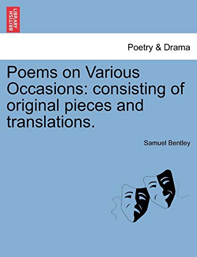 9781241042660: Poems on Various Occasions: consisting of original pieces and translations.