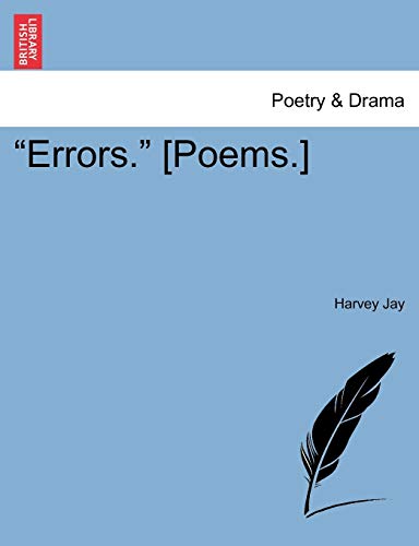 Imagen de archivo de "Errors." [Poems.] a la venta por Chiron Media