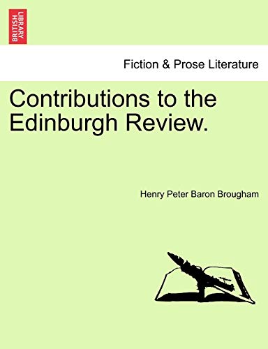 Beispielbild fr Contributions to the Edinburgh Review. zum Verkauf von Lucky's Textbooks