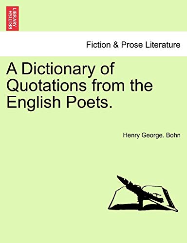 9781241137175: A Dictionary of Quotations from the English Poets.