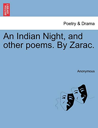 Imagen de archivo de An Indian Night, and other poems. By Zarac. a la venta por Chiron Media