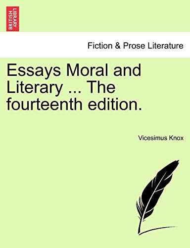 9781241161828: Essays Moral and Literary ... The fourteenth edition.