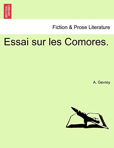 9781241315443: Essai Sur Les Comores.