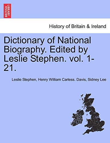 Stock image for Dictionary of National Biography. Edited by Leslie Stephen. Vol. Vol. XVII. for sale by Lucky's Textbooks