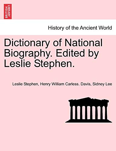 9781241476410: Dictionary of National Biography. Edited by Leslie Stephen.