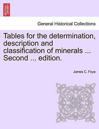 Stock image for Tables for the Determination, Description and Classification of Minerals . Second . Edition. for sale by Lucky's Textbooks