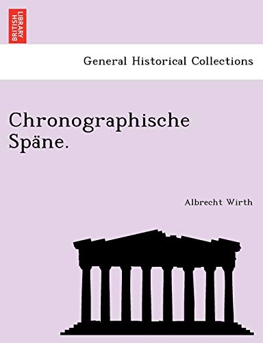 Stock image for Chronographische Spane for sale by PBShop.store US