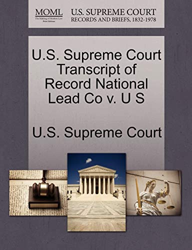 U.S. Supreme Court Transcript of Record National Lead Co v. U S