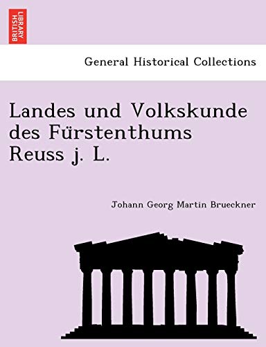 Stock image for Landes und Volkskunde des Frstenthums Reuss j L for sale by PBShop.store US