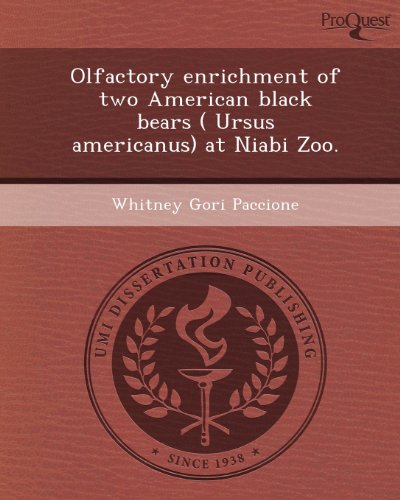 Imagen de archivo de Olfactory enrighment of two American black bears (Ursus americanus) at Niabi Zoo a la venta por a2zbooks