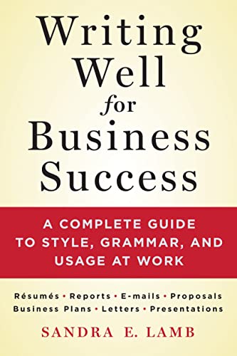 Stock image for Writing Well for Business Success for sale by Once Upon A Time Books