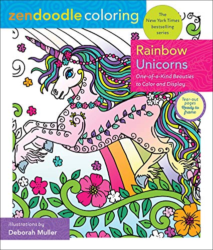 Stock image for Zendoodle Coloring: Rainbow Unicorns: One-of-a-Ki for sale by Russell Books