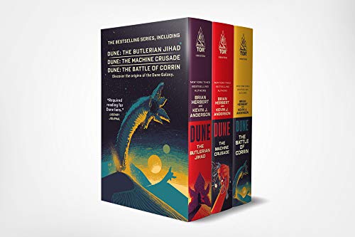 Stock image for Legends of Dune Mass Market Paperback Boxed Set: The Butlerian Jihad, The Machine Crusade, The Battle of Corrin for sale by GF Books, Inc.