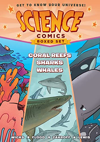 Beispielbild fr Science Comics Boxed Set: Coral Reefs, Sharks, and Whales zum Verkauf von Better World Books