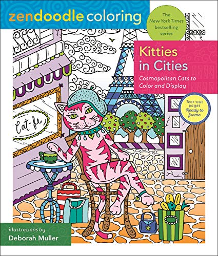 Zendoodle Coloring: Kitties in Cities