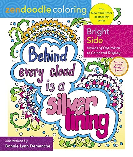 9781250279750: Zendoodle Coloring: Bright Side: Words of Optimism to Color and Display