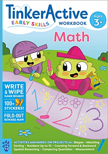 Stock image for TinkerActive Early Skills Math Workbook Ages 3+ (TinkerActive Workbooks) for sale by HPB-Movies