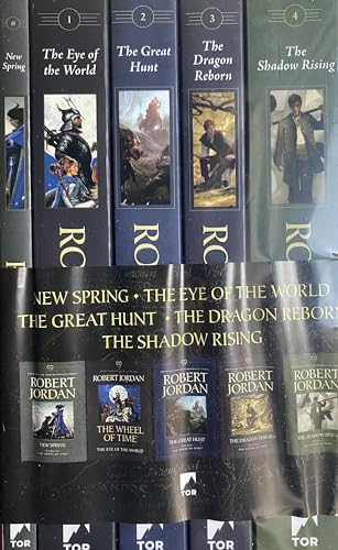 Stock image for The Wheel of Time. Books 0-4 set. New Spring, The Eye of the World, The Great Hunt, The Dragon Reborn, and The Shadow Rising. Robert Jordan for sale by GF Books, Inc.