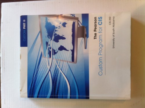 Imagen de archivo de The Pearson Custom Program for Cis (University of South Alabama) a la venta por a2zbooks