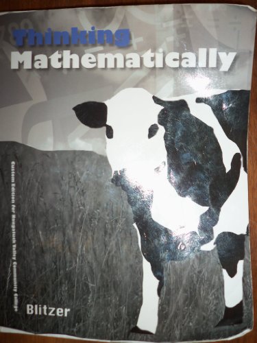 Beispielbild fr Thinking Mathematically (Custom Edition for Naugatuck Valley Community College zum Verkauf von ThriftBooks-Atlanta