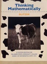 Imagen de archivo de Thinking Mathematically (A Custom Edition for Pellissippi State Community College Survey of Mathematics, Math 1010) a la venta por RiLaoghaire
