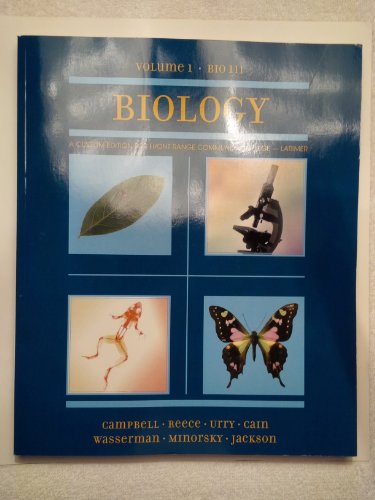 Imagen de archivo de Biology Volume 1: Bio 111 Custom Edition for Front Range Community College- Larimer a la venta por a2zbooks