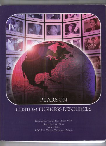 Imagen de archivo de Pearson Custom Business Resources (Economics Today, The Macro View) a la venta por Better World Books