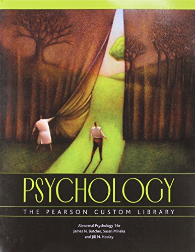 Stock image for Abnormal Psychology: Psychology; The Pearson Custom Library for sale by HPB-Red