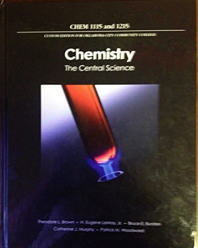 Stock image for Chemistry - The Central Science, Chem 1115 and 121 for sale by HPB-Red