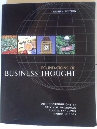 9781256293293: FOUNDATIONS OF BUSINESS THOUGH