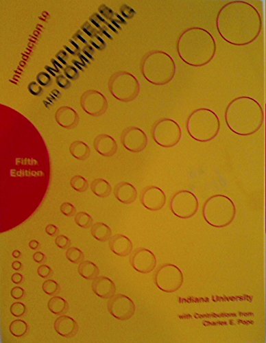 Beispielbild fr Introduction to Computers and Computing : Indiana University Edition zum Verkauf von HPB-Red