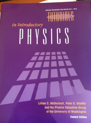 9781256371908: Tutorials in Introductory Physics Updated Preliminary Second Edition 2011-2012