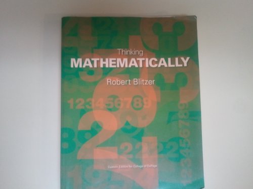 9781256423690: Thinking Mathematically (Custom Edition)