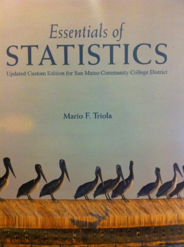 Imagen de archivo de Essentials of Statistics (Updated Custom Edition for San Mateo Community College District) a la venta por Better World Books: West