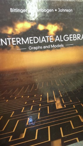 Stock image for Intermediate Algebra: Graphs and Models for sale by HPB-Red