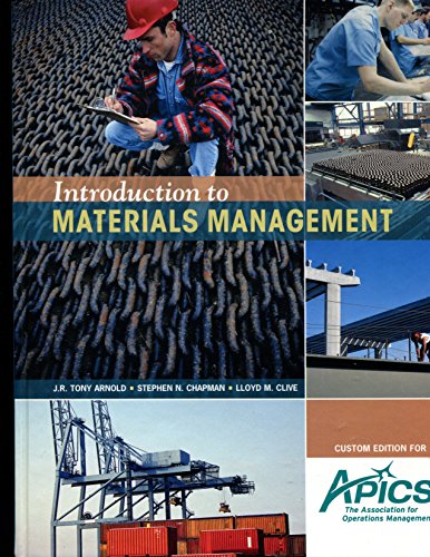 Beispielbild fr Introduction to Material Management (Custom Edition for Apics) zum Verkauf von SecondSale