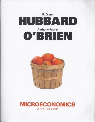 Beispielbild fr MICROECONOMICS Custom Third Edition by Hubbard, R. Glenn; O'Brien, Anthony Patrick (2010) Paperback zum Verkauf von SecondSale