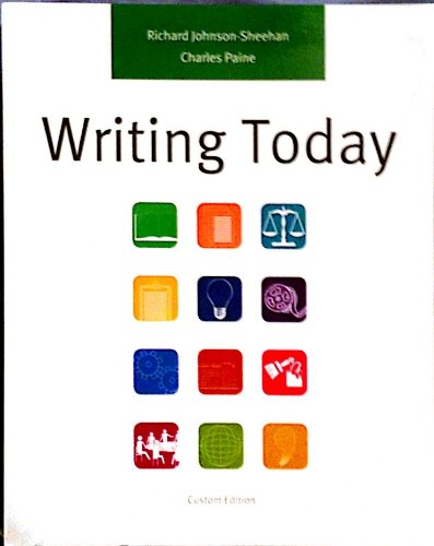 Stock image for Writing Today (Custom Edition, 863 pages) for sale by BookHolders