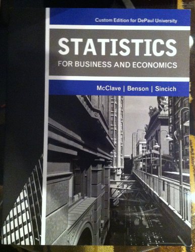 Beispielbild fr STATISTICS F/BUS.+ECON.>CUSTOM zum Verkauf von Irish Booksellers