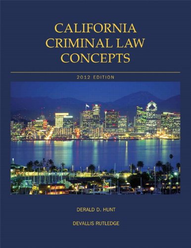 Imagen de archivo de California Criminal Law Concepts and Student Powernotes Package 2012 Edition a la venta por GoldBooks