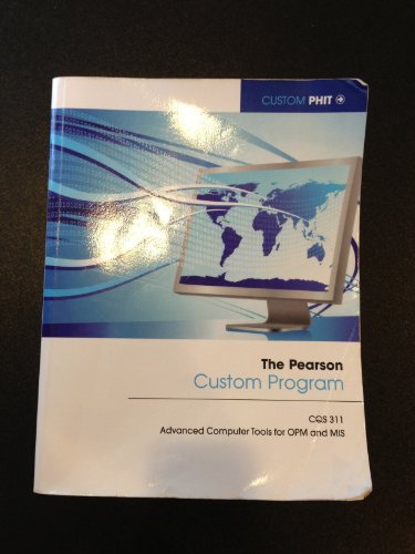 Beispielbild fr The Pearson Custom Program CQS311 - Advanced Compu zum Verkauf von Better World Books