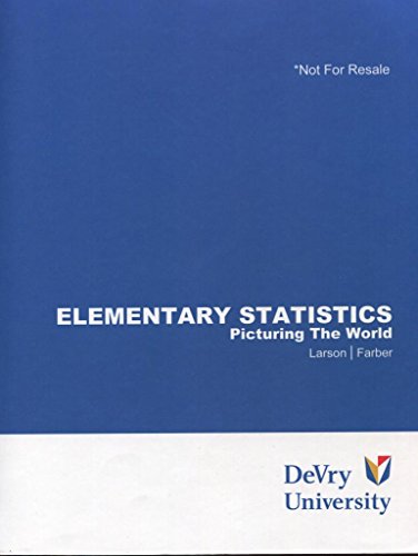 Stock image for Elementary Statistics: Picturing the World for sale by ThriftBooks-Dallas